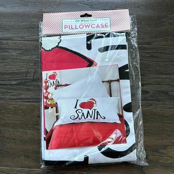 I LOVE SANTA  King Size Pilowcaaw - Picture 1 of 3